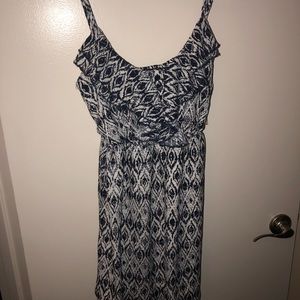 Adorable Blue & White Pattern Dress